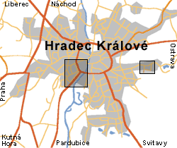 Mapa Hradce Kr�lov� - Free Interier